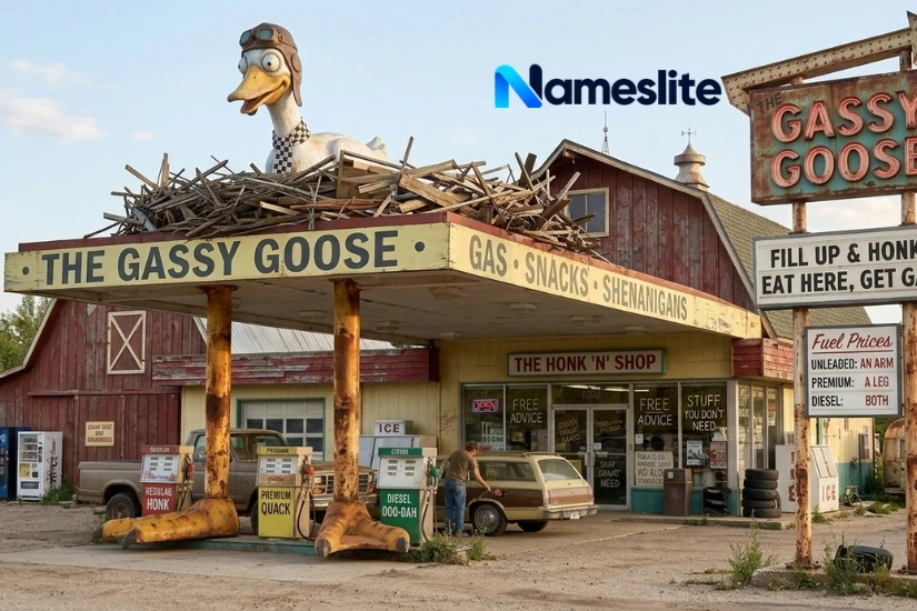 Unique Funny Fake Gas Station Names That Stand Out